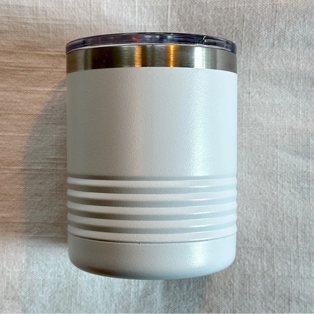 White 10oz. Polar Camel Tumbler with Clear Lid